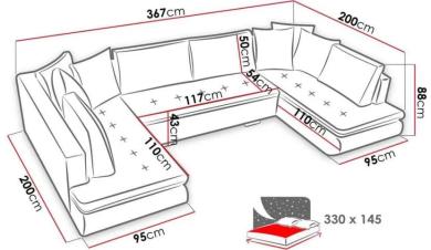 Габариты большого дивана